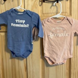 2 long sleeve onesies